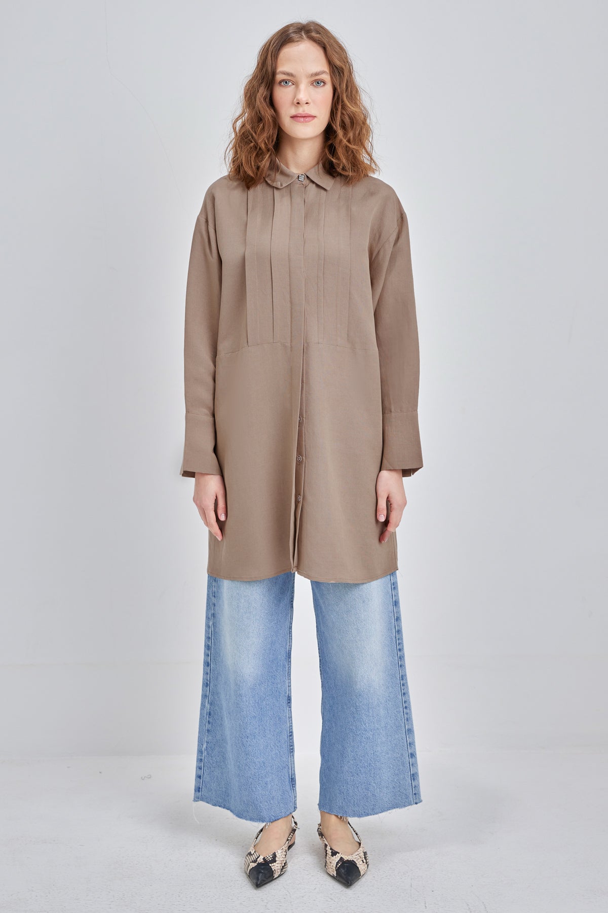 Linen Long Shirt - Vizon