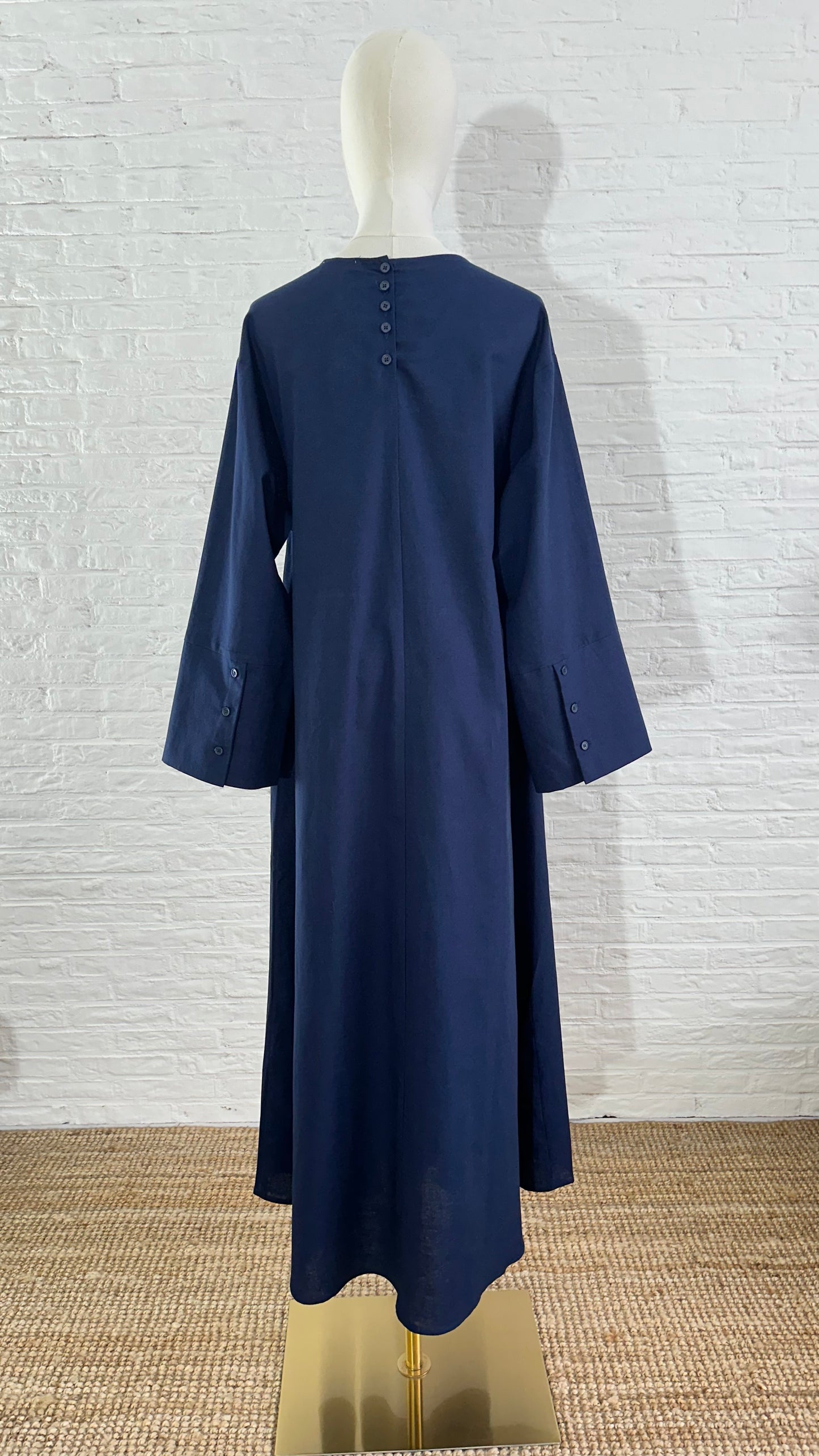 Monoca Linen Dress - Navy Blue