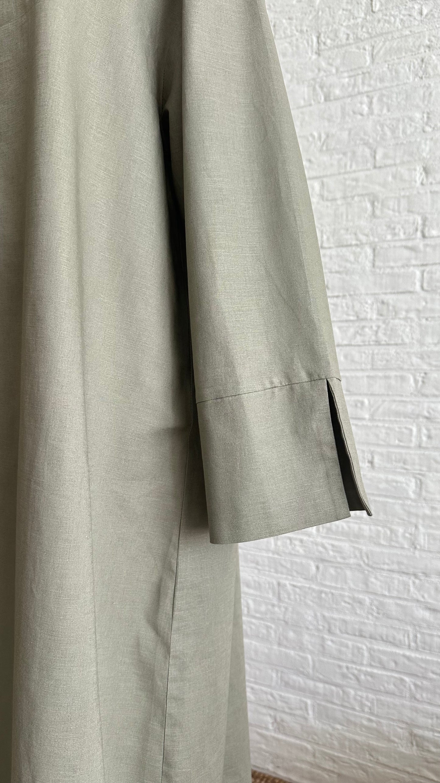 Firuz Linen Dress-Sage Green