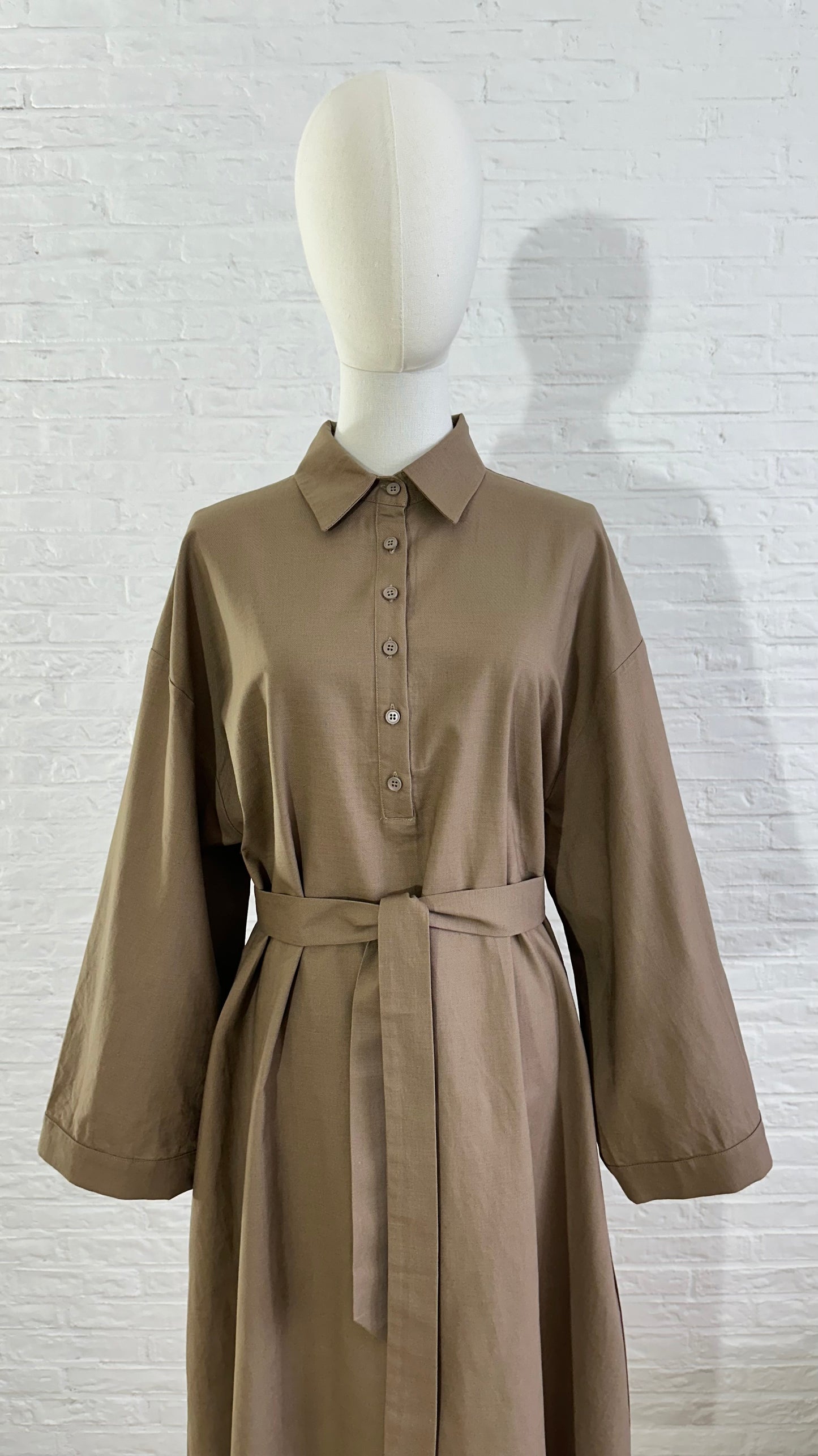 Verona Shirt Dress - Light Brown