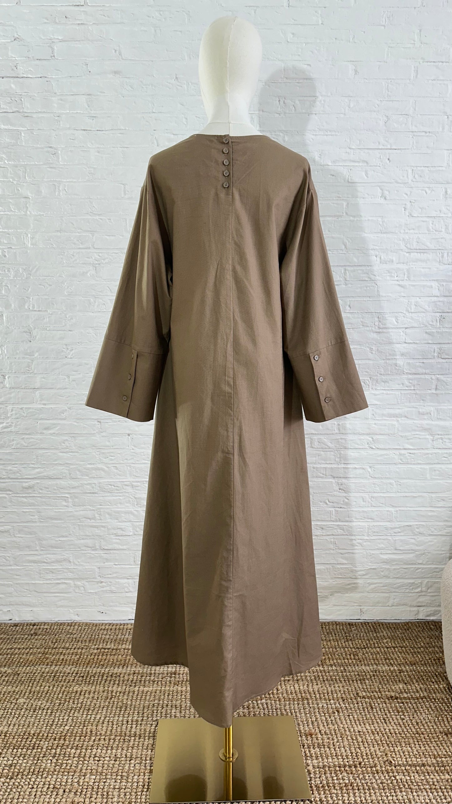 Monoca Linen Dress - Light Brown