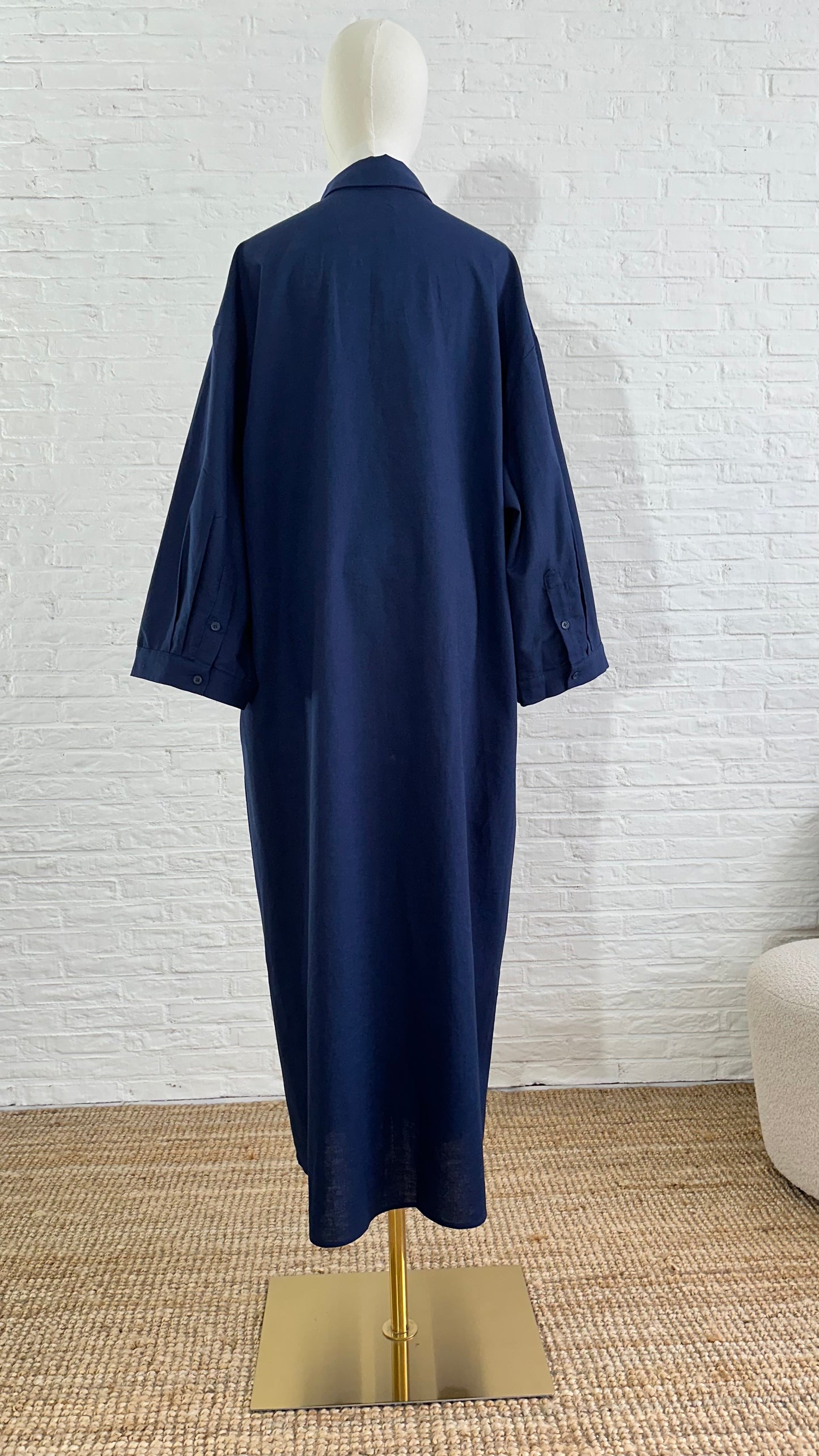 Verona Shirt Dress - Navy Blue