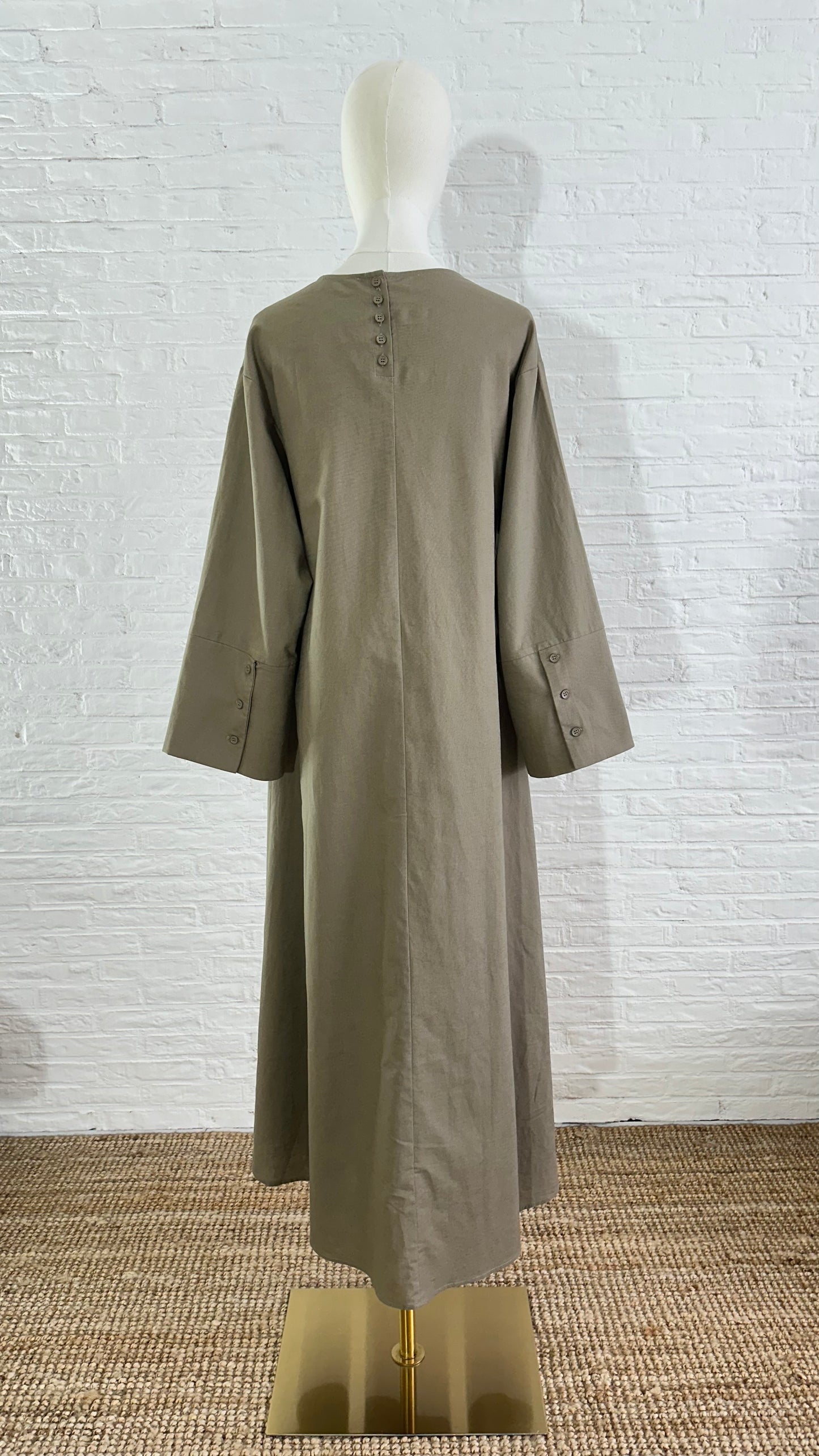 Monoca Linen Dress - Olive Green