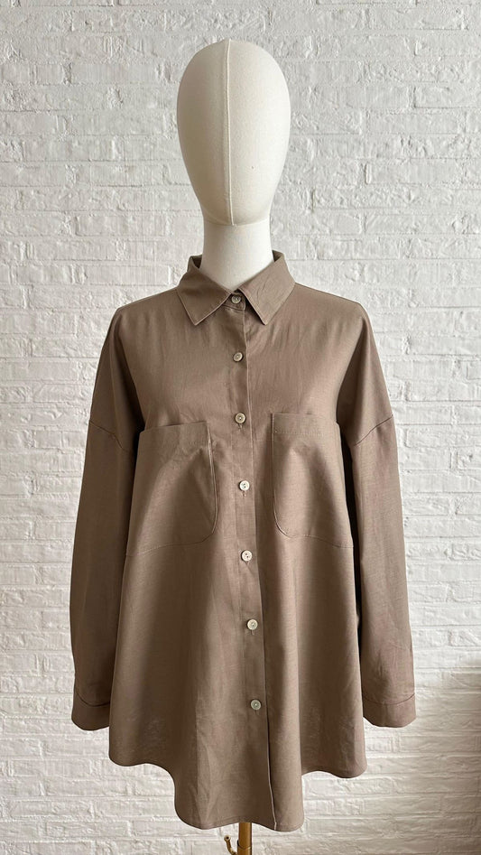 Cotton Shirt - Light Brown