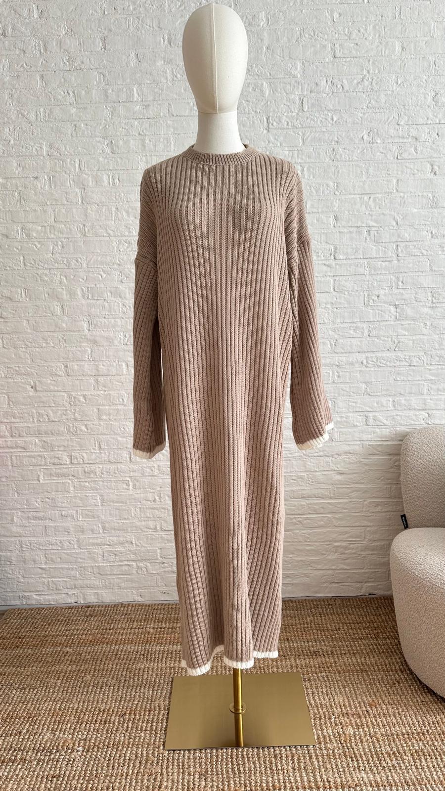 Knitwear Long Dress - Apricot Blush