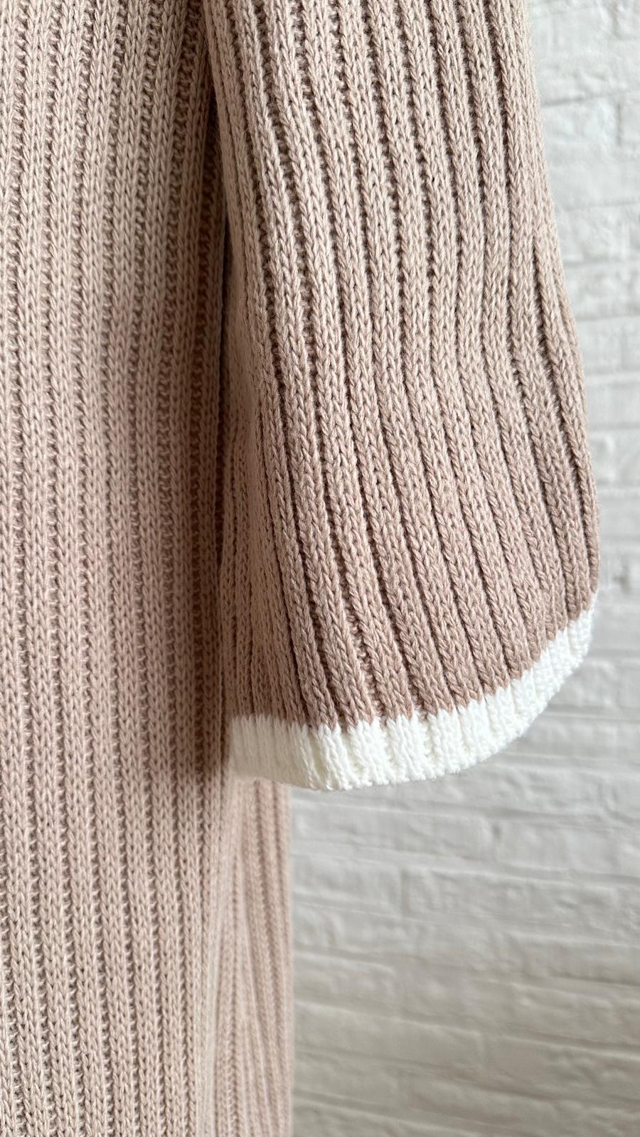 Knitwear Long Dress - Apricot Blush