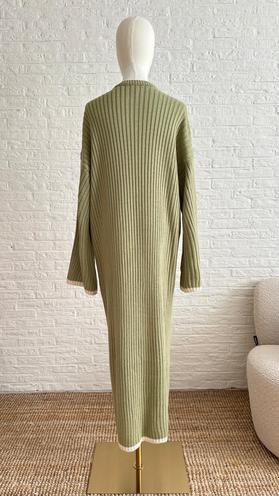 Knitwear Long Dress - Pistachio