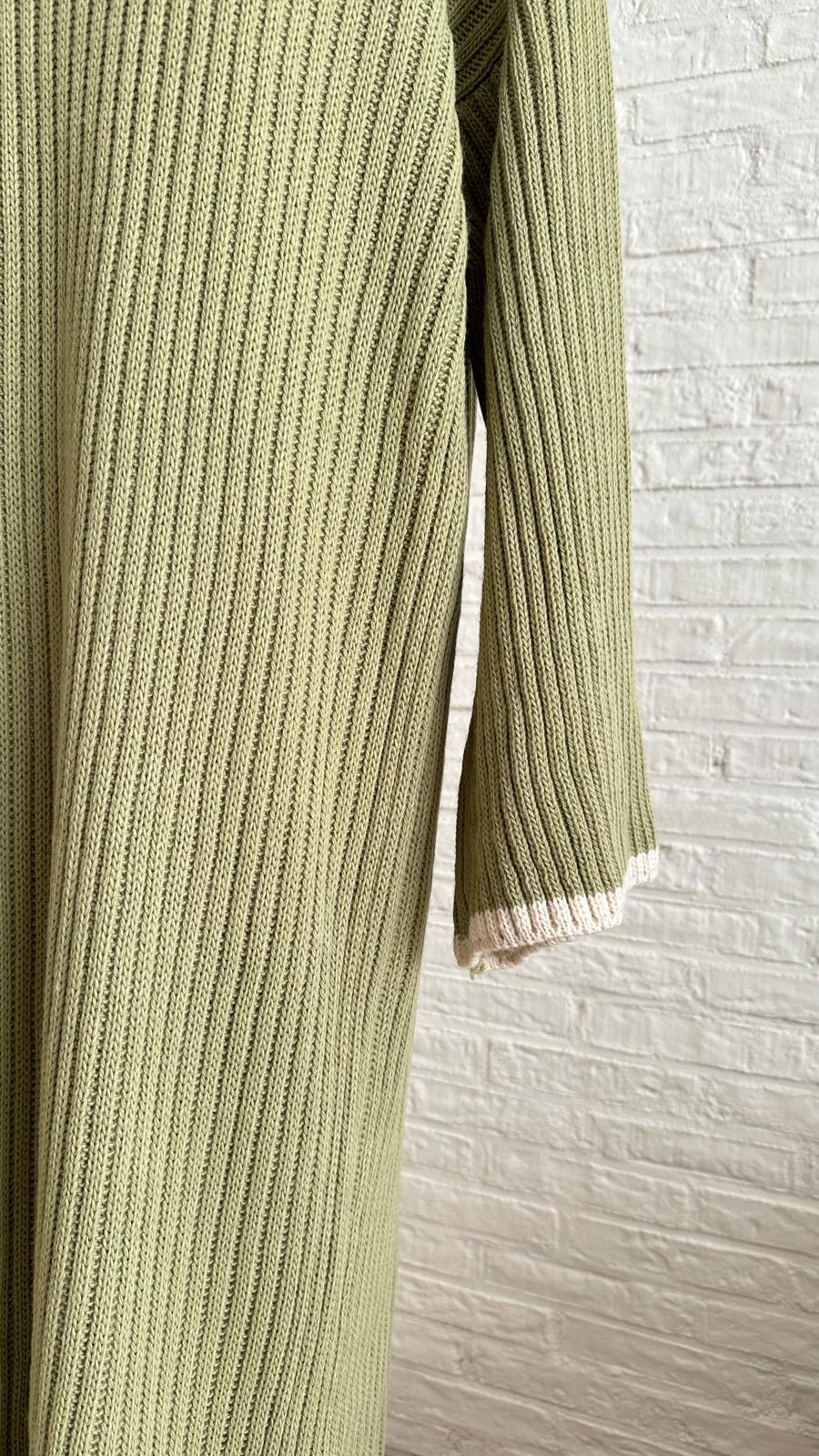 Knitwear Long Dress - Pistachio