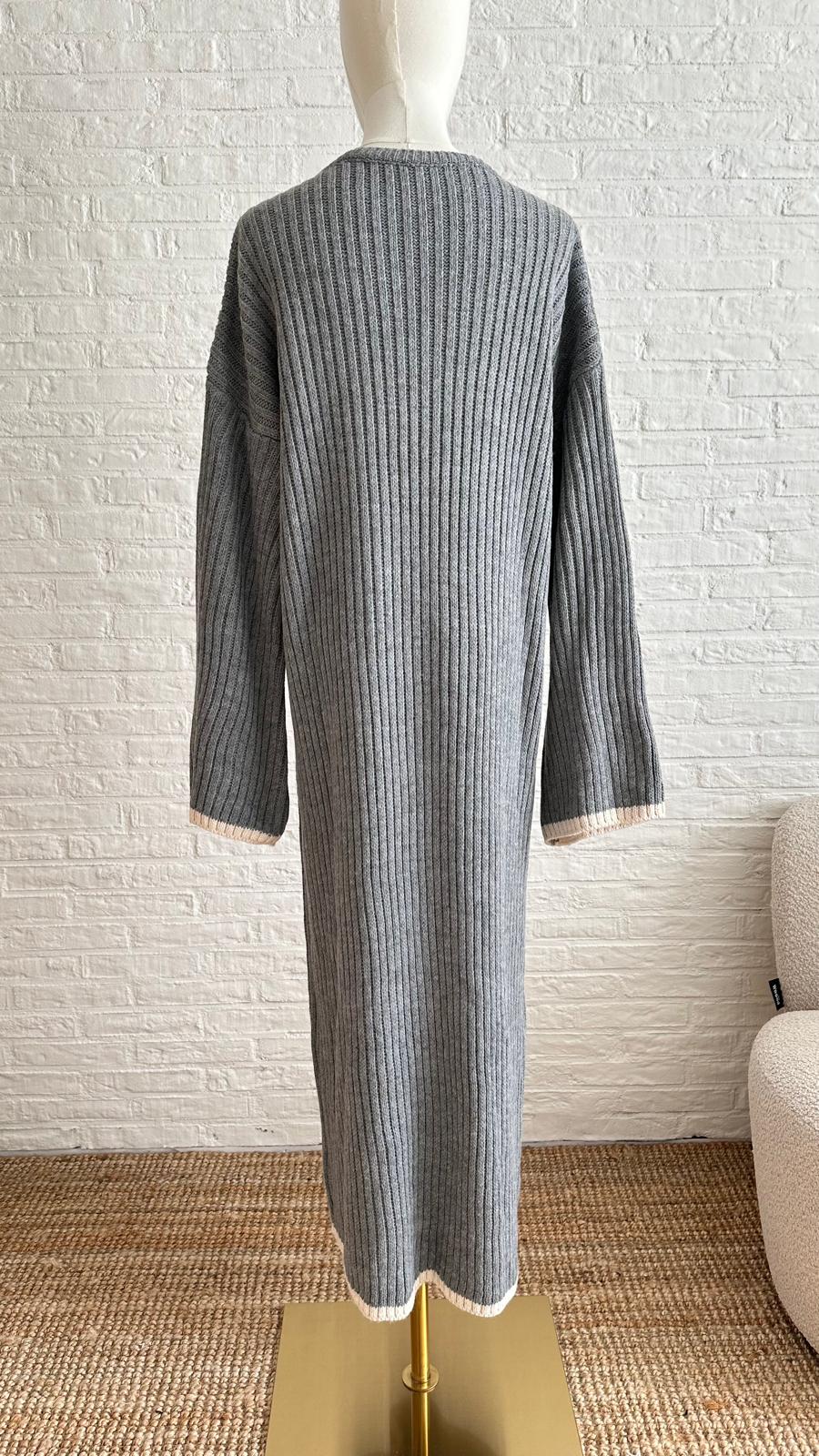 Knitwear Long Dress - Grey