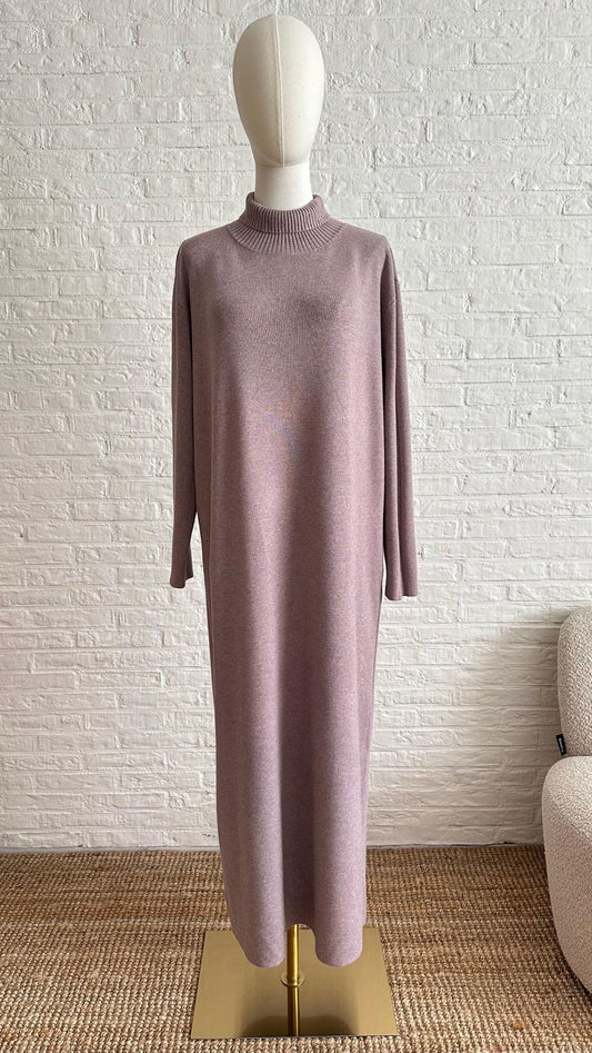 Premium Long Jumper Dress - Rose Violet