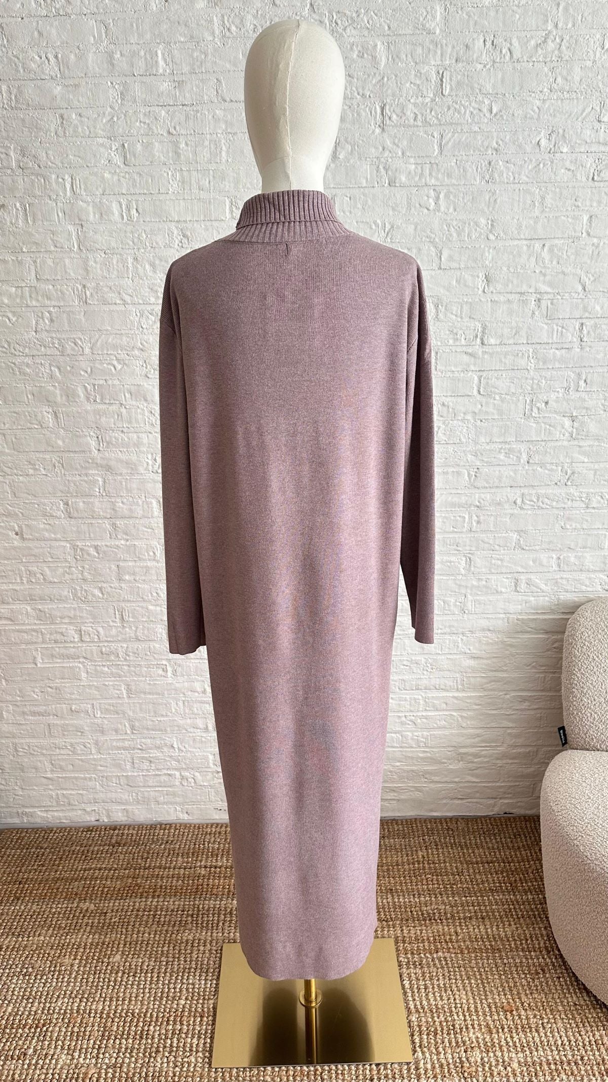 Premium Long Jumper Dress - Rose Violet