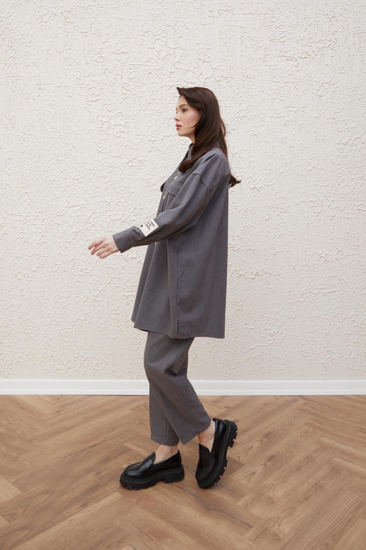 ANTHRACITE - TOP & TROUSER CASUAL SET